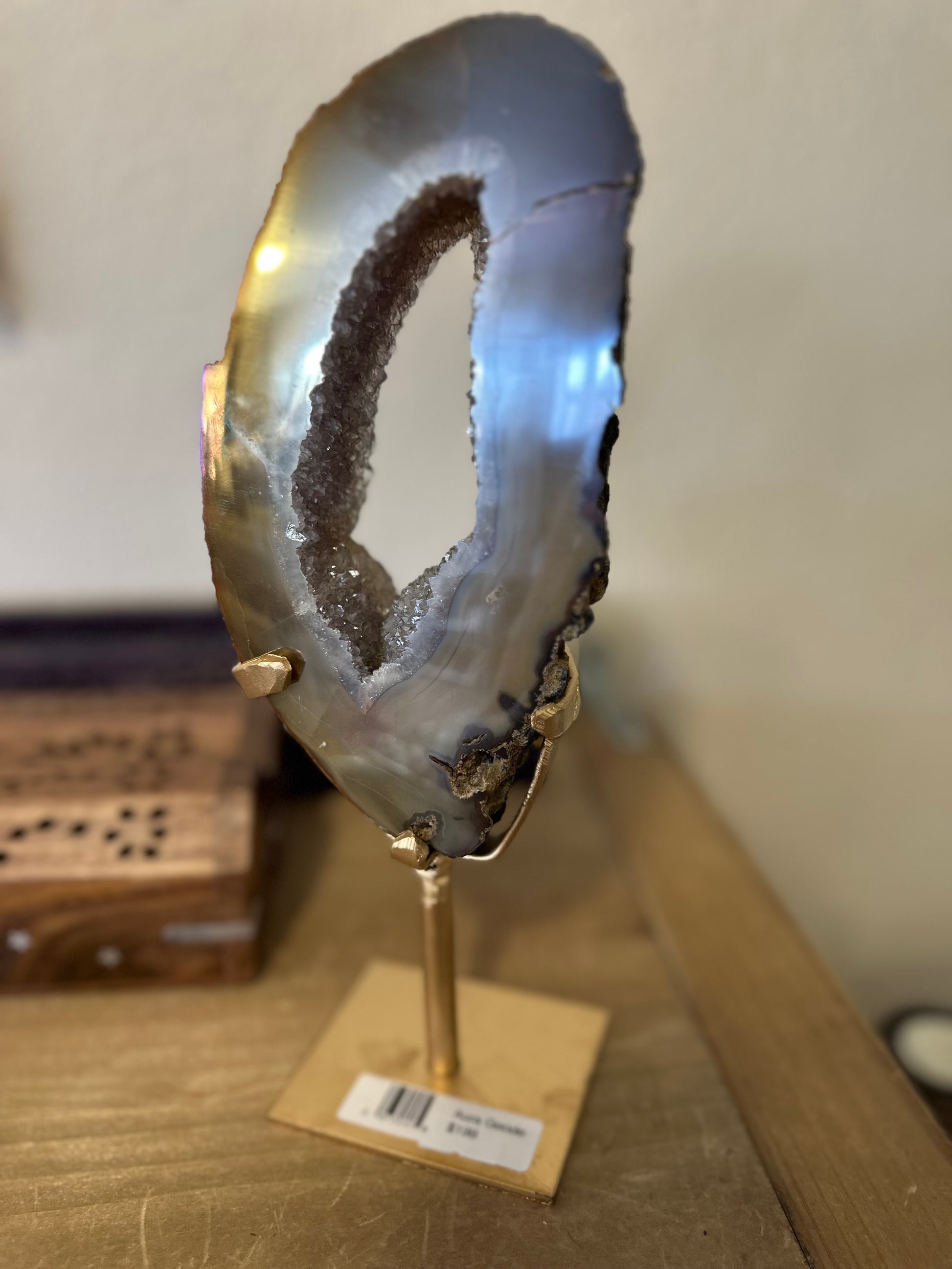 Aura Druzy Agate Geode