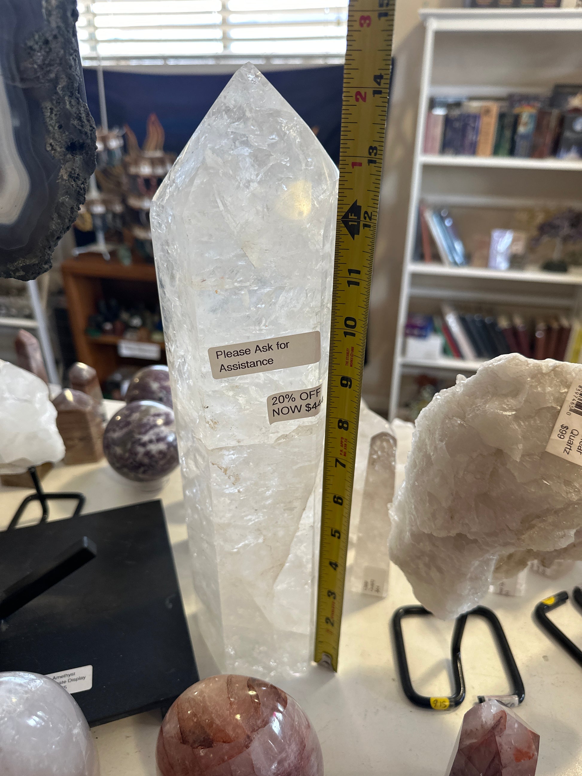 Brazilian Quartz Tower 14” tall