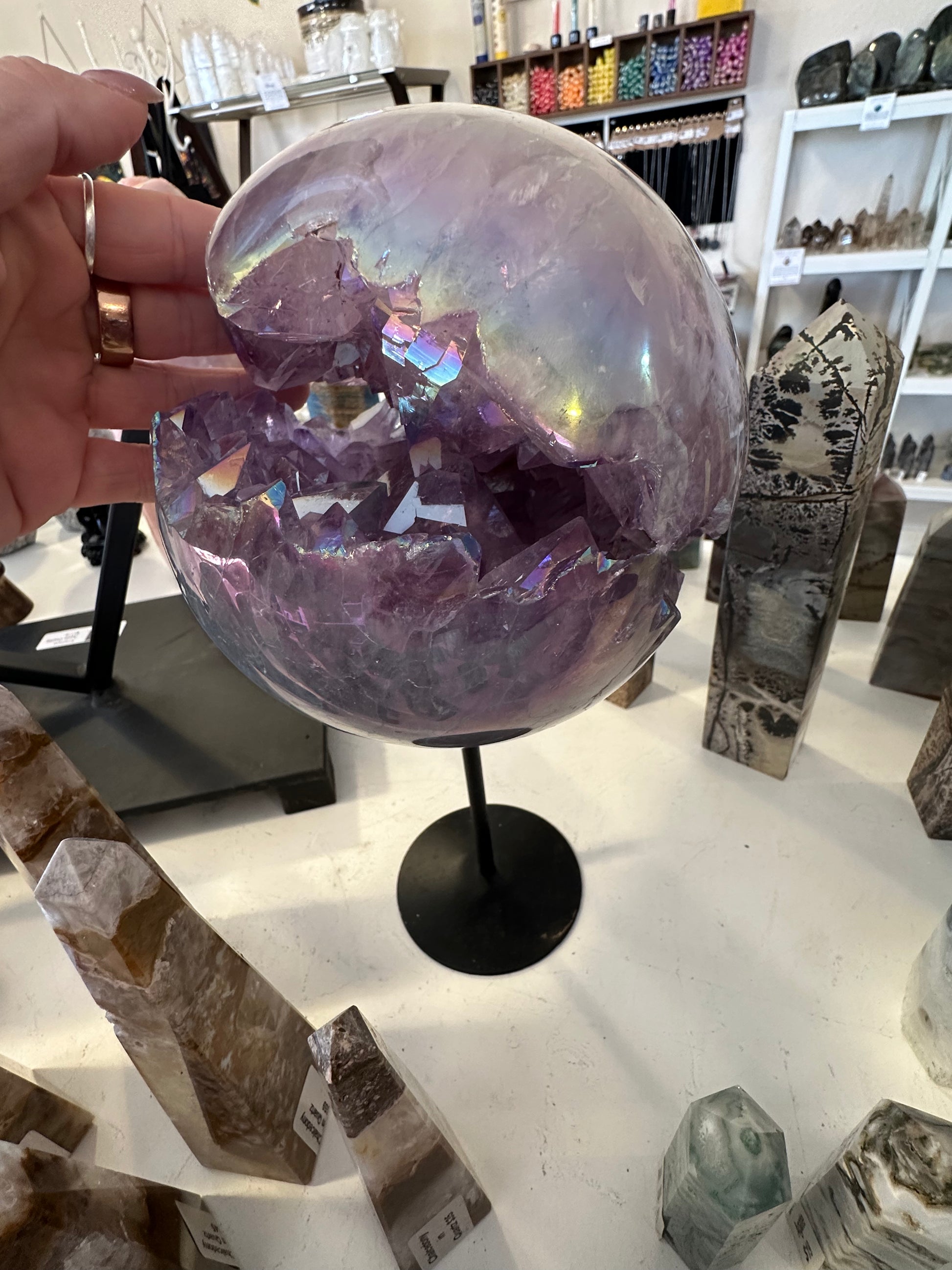 Aura Geode Sphere