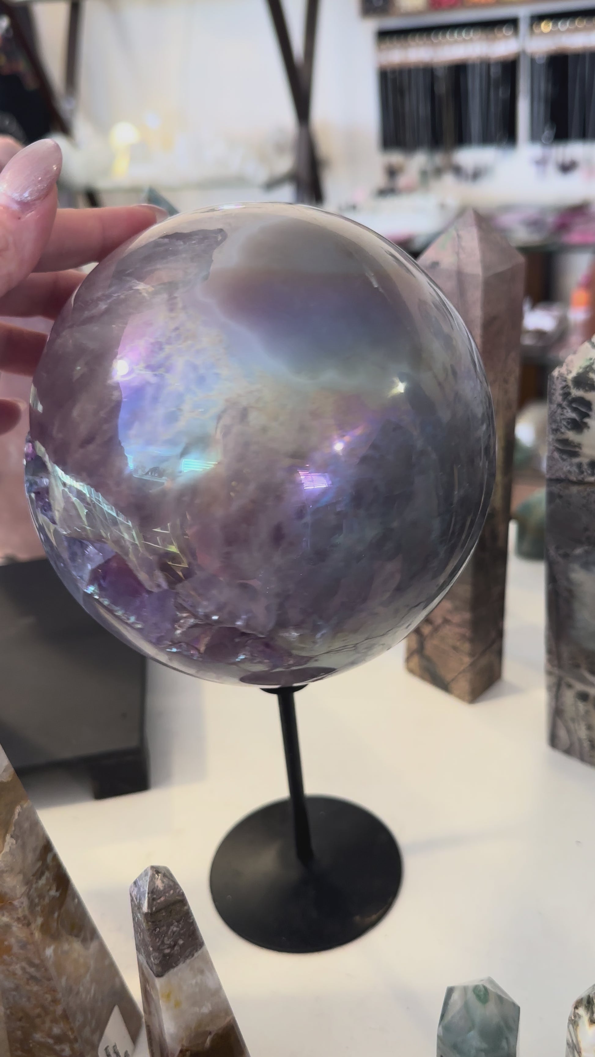 Aura Geode Sphere
