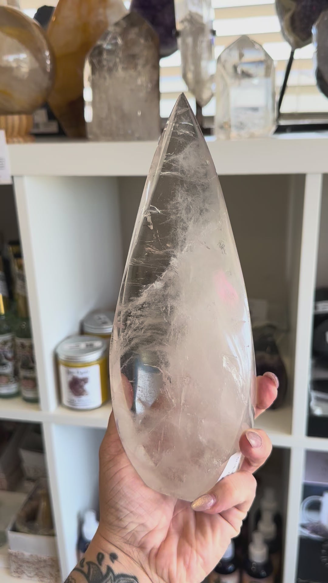 Clear Quartz Flame