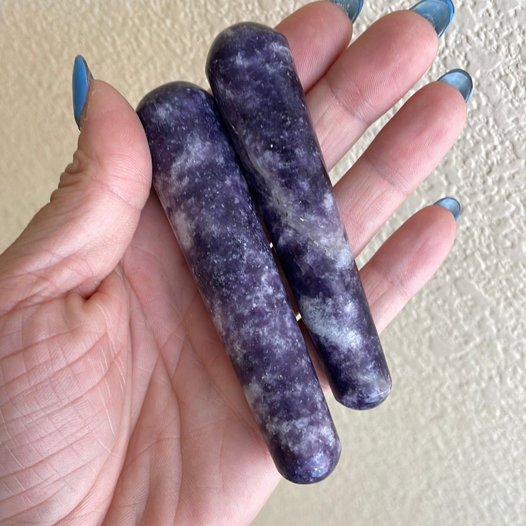 Lepidolite Angel Aura crystal 2024 wand. Crystal wands, magic wands, Christmas spiritual gifts, healing and spell casting wands.